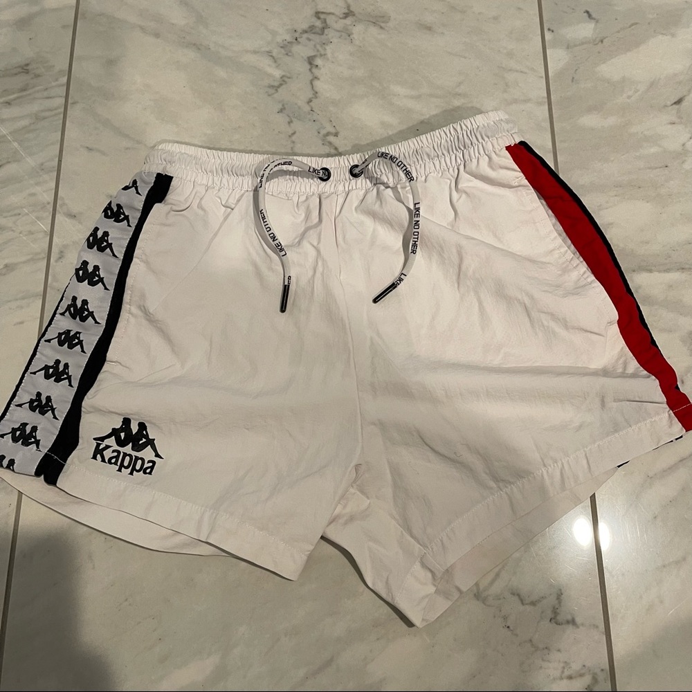 White Kappa Shorts/Swim